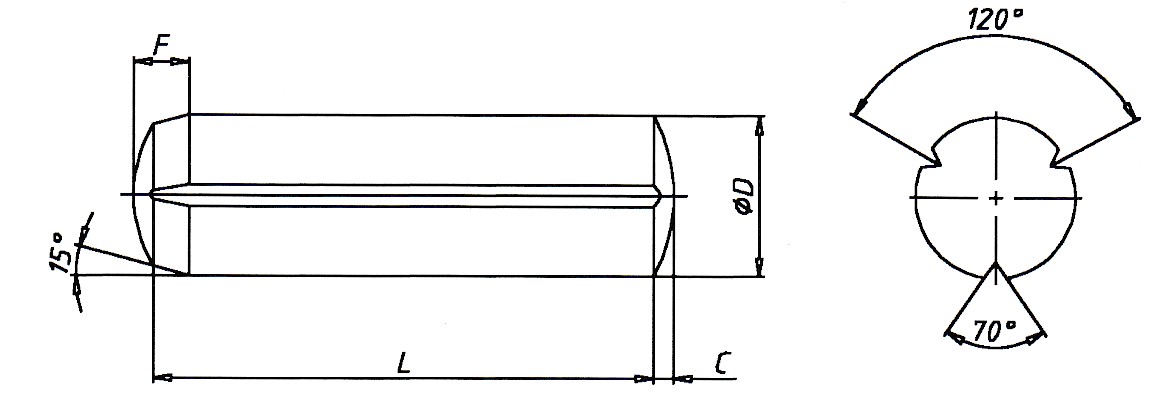 DIDIN 1473 cylindrical grooved pinsN 1473 cylindrical grooved pins
