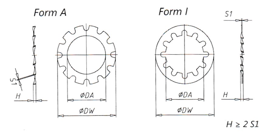 DIN 6797 Zahnscheiben