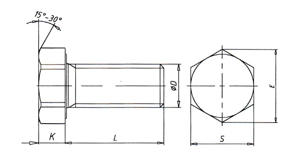 DIN 933 - Hexagon head screws