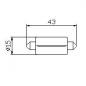 Preview: Bulb 6V 18W Festoon 15x43