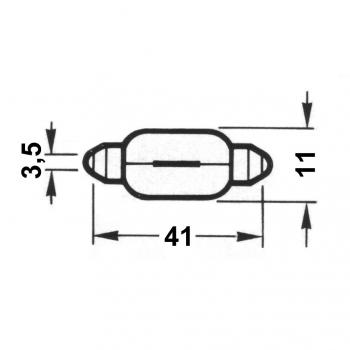 Glühlampe 6V 10W Soffitte 11x41