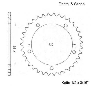 Kettenrad 274 - 42 Zähne