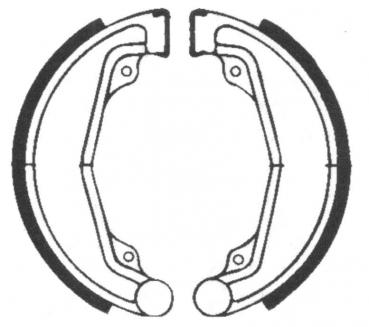 Brake shoe set ø 140 x 25 mm