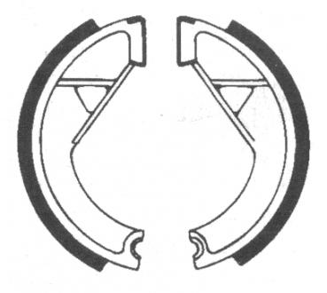 Brake shoe set ø 90 x 25 mm ZÜNDAPP