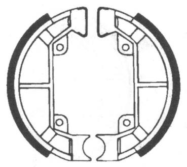 Bremsbackensatz ø 100 x 20 mm