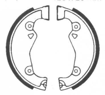 Bremsbackensatz ø 120 x 25 mm ZÜNDAPP