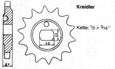 Kettenritzel 440 - 11 Zähne, KREIDLER