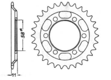 Chain Wheel 836 - 29 teeth, ZÜNDAPP
