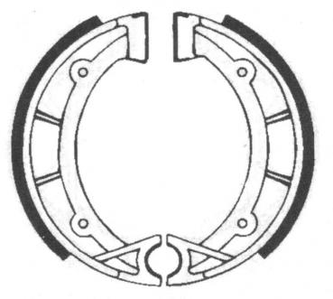 Bremsbackensatz ø 123 x 25 mm