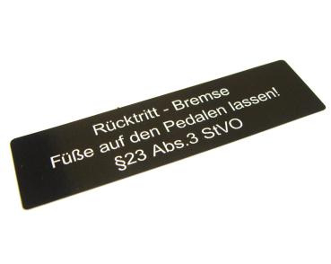 Sticker for tank HERCULES "Füße auf den Pedalen lassen"