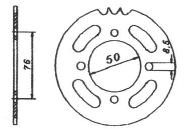 Chain Wheel 40 teeth, Sachs, Hercules 0890218000