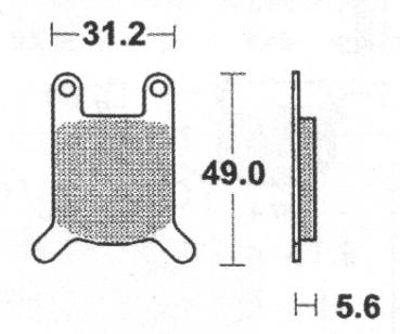 Scheibenbremsbelagsatz 31,2 x 49 x 5,6 mm