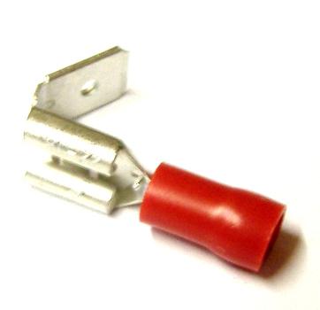 Flachsteckhülse mit Abzweigung 1,5 mm² rot