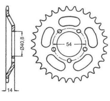 Kettenrad 32 Zähne, Sachs 808015000