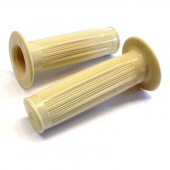 Twist grip rubber set, beige 24/24 mm