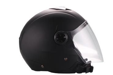Open face helmet Vito Palermo, matt black, Size M