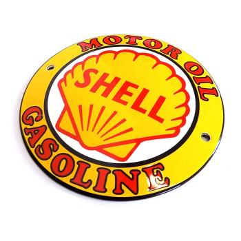 Blechschild Emaille SHELL Motor Oil Gasoline