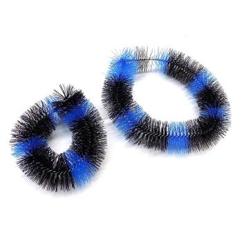 Nabenputzringsatz Nylon blau/schwarz