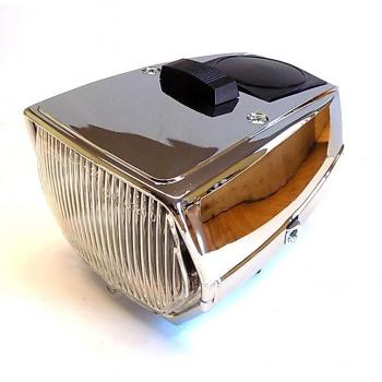 Headlight moped, chrome-plated, with switch