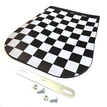 Mud flaps black/ white, checkered