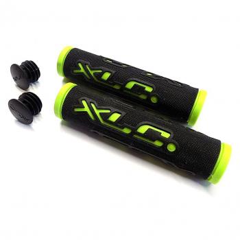Griffsatz XLC Bar Grips Dual Colour, schwarz/grün