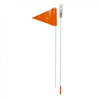 Safety flag, orange, with safety bar
