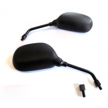 Rear mirror set oval, black