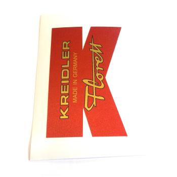 Aufkleber Kreidler Florett für Kotflügel, rot/gold
