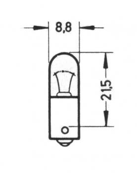Light bulb 6V 4W, BA9S