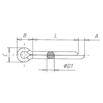Split pin DIN 94 - 5 x 63 - St - zn
