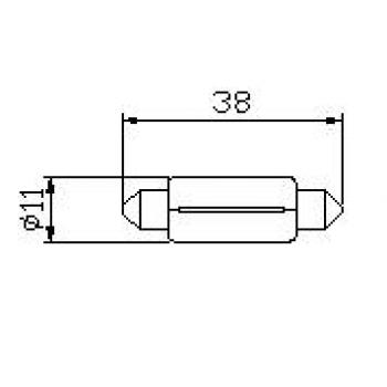 Glühlampe 12V 5W Soffitte 11x38