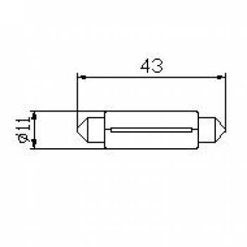 Glühlampe 12V 5W Soffitte 11x43