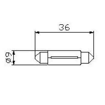 Glühlampe 6V 5W Soffitte 9x36