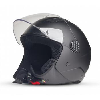 Open face helmet Vito Uno, matt black, Size L