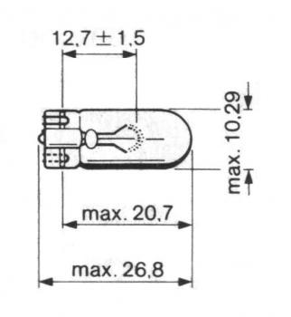 Bulb 12V 5W Glass Socket (2 Pack)