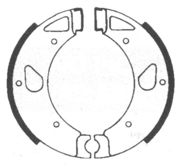 Brake shoe set ø 116 x 20 mm, Kreidler