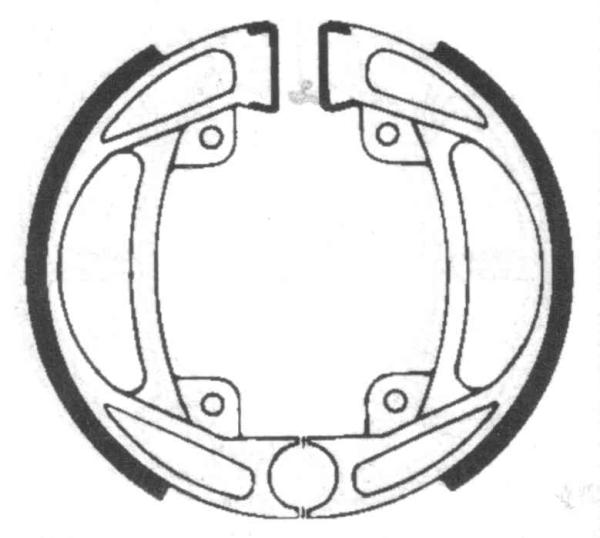 Bremsbackensatz ø 120 x 20 mm