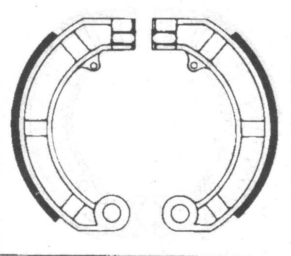 Brake shoe set ø 150 x 24 mm