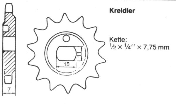 Kettenritzel KREIDLER 13 Zähne