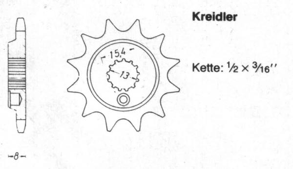 Kettenritzel KREIDLER 11 Zähne