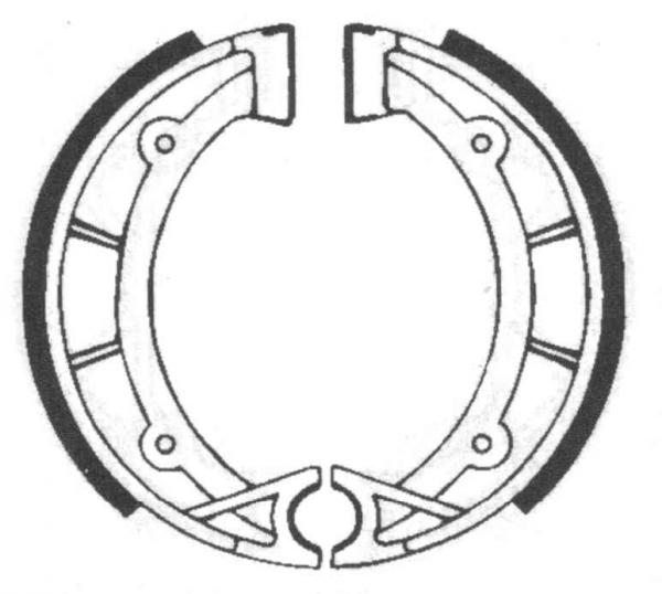 Bremsbackensatz ø 123 x 25 mm