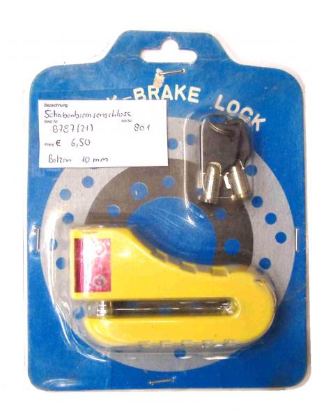 Disc brake lock 10 mm