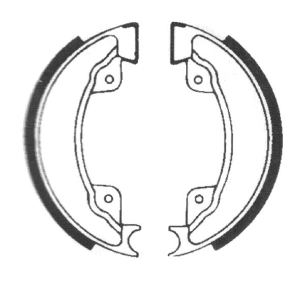 Brake shoe set ø 130 x 25 mm