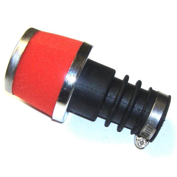 Power filter Ø 19/28 mm straight, red