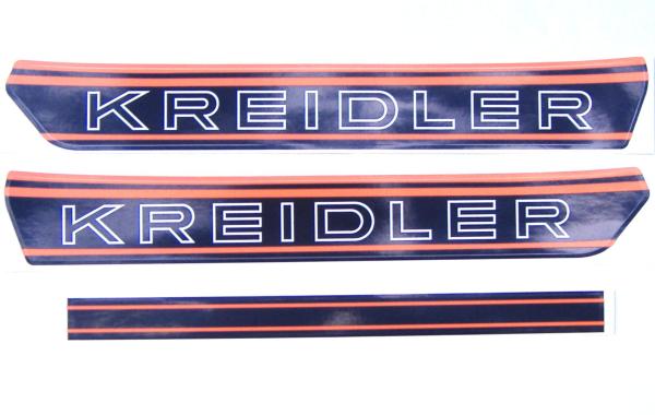 Aufklebersatz f. Tank "KREIDLER" schwarz/orange