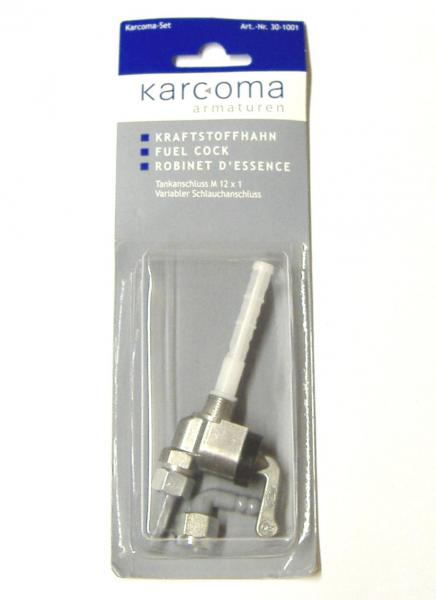 Fuel tap set M12x1 outlet below, Karcoma