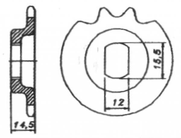 Sprocket 14 teeth, Sachs