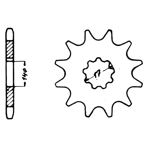 Sprocket PUCH 17 teeth