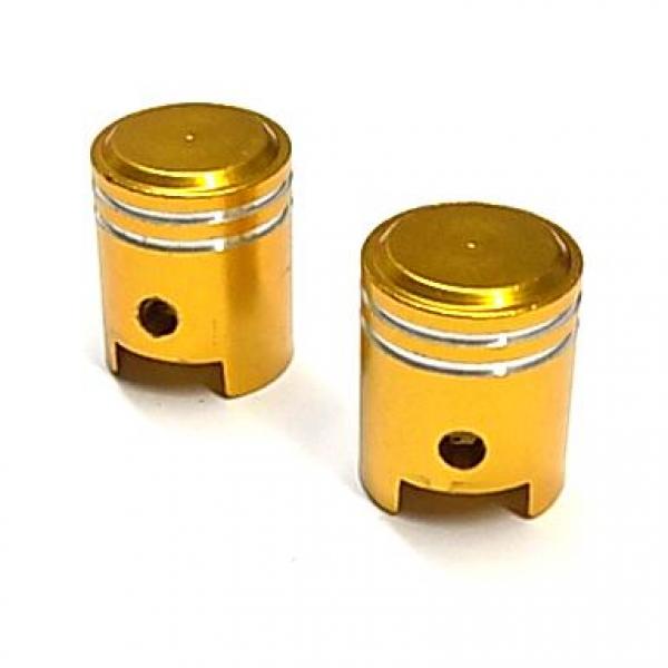 Valve cap set, piston, gold-colored