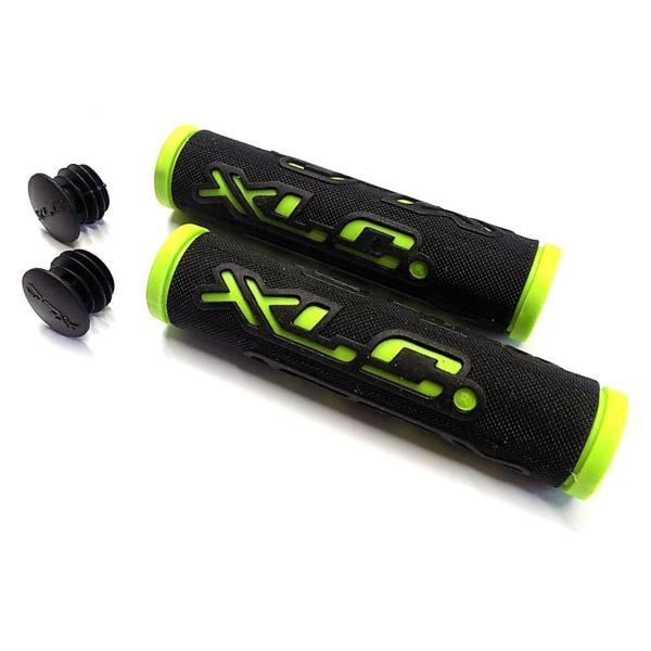 Handle set XLC Bar Grips Dual Color, black / green